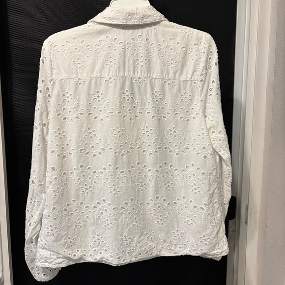 Soft Surroundings Jovana Eyelet Button-Down Shirt - Picture 5 of 15
